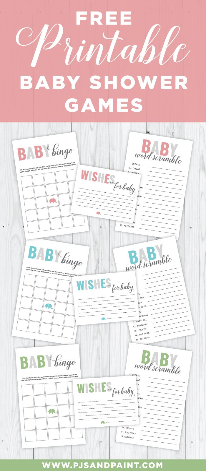 Free Printable Baby Shower Games Pjs And Paint Volume 