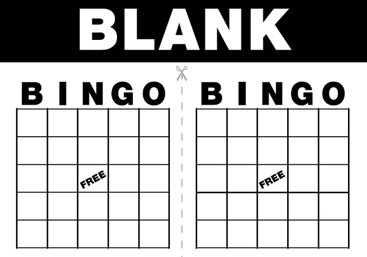 Free Printable Blank Bingo Cards Template Free Bingo