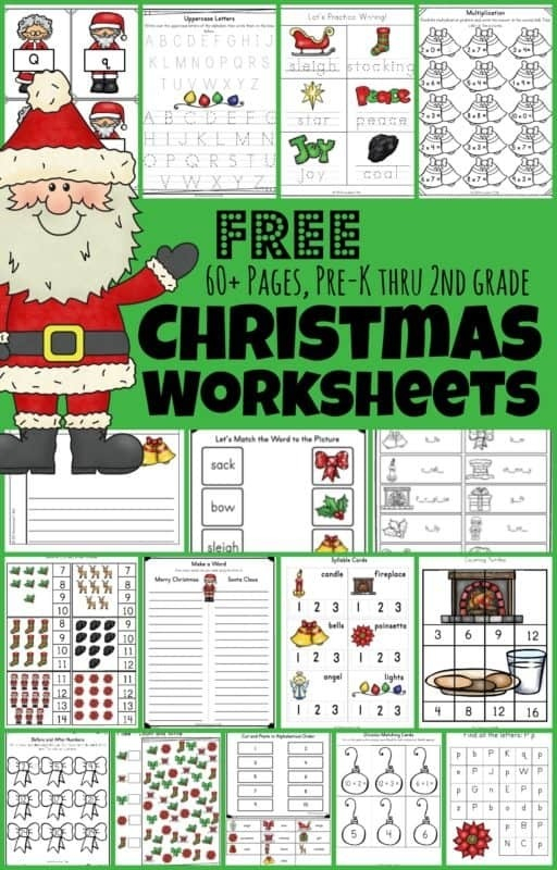 Free Printable Christmas Worksheets For Kindergarten