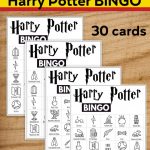 Free Printable Harry Potter Bingo Game Paper Trail