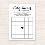 Free Printable Simple Black And White Baby Shower Bingo