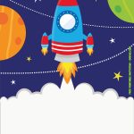 FREE Printable Spaceship Rocket Ship Invitation Template