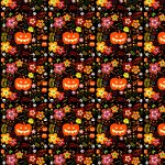 Free Scrapbook Paper Halloween Pumpkins And Flowers