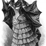 Free Vintage Clip Art 2 Victorian Bat Ladies Halloween