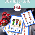 Free Winter Competitive Sports Counting Clip Cards