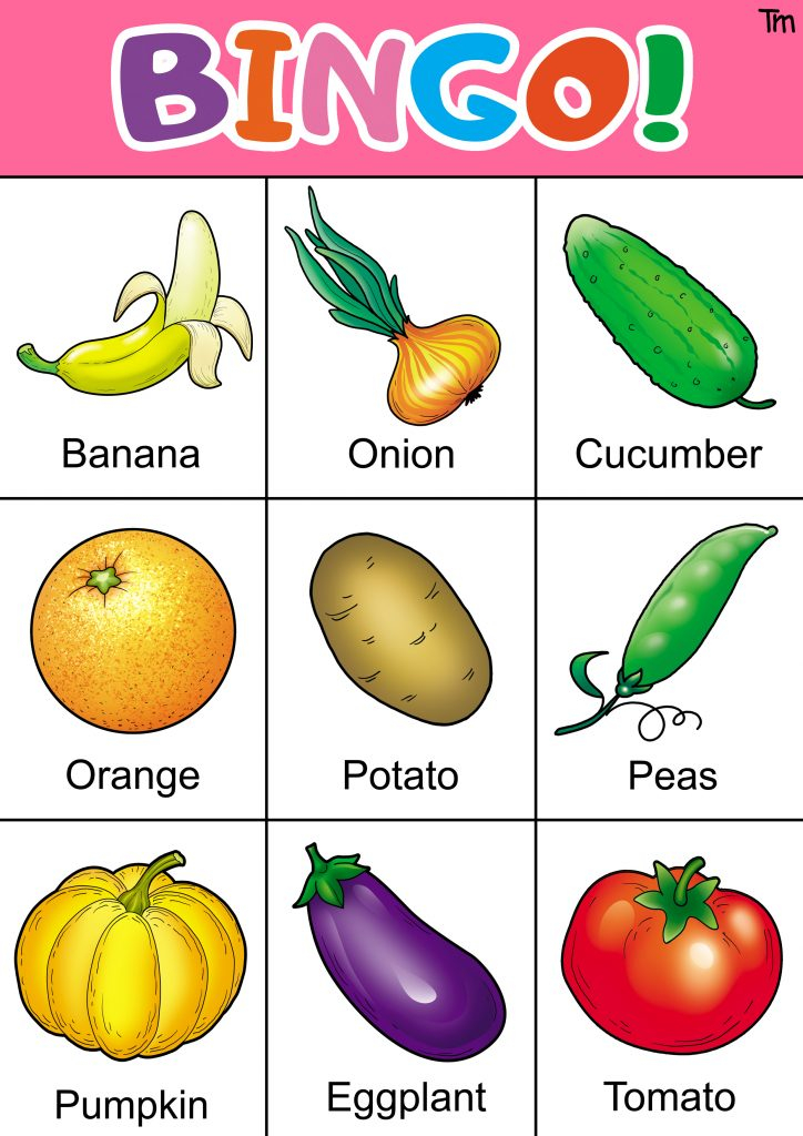 Fruit And Veggie Bingo Game With FREE Bingo Cards 