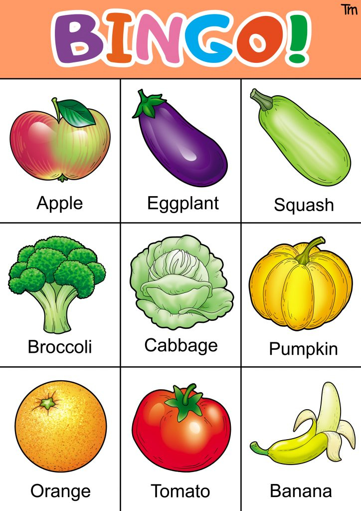 Fruit And Veggie Bingo Game With FREE Bingo Cards 