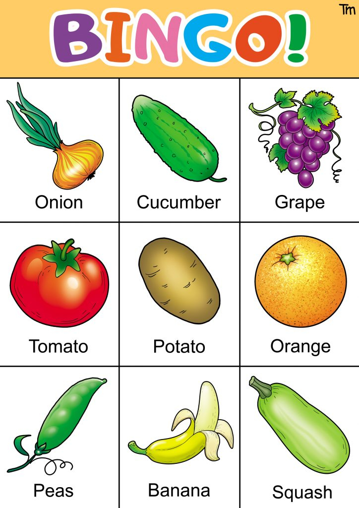 Fruit And Veggie Bingo Game With FREE Bingo Cards 