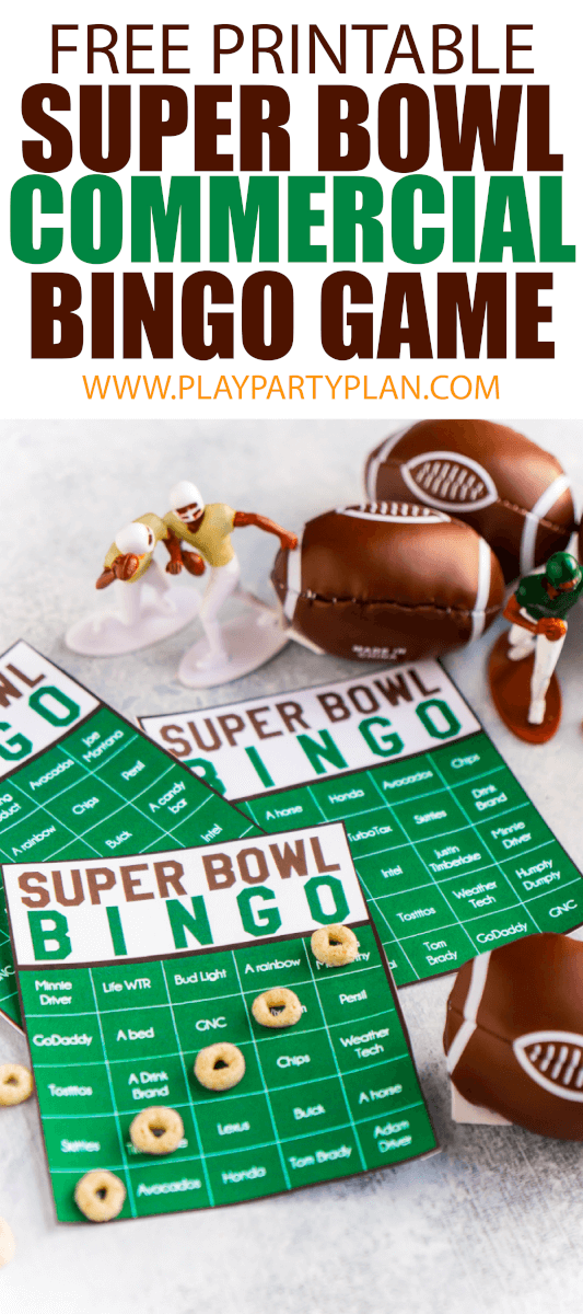 Fun Super Bowl Games Super Bowl Commercial Bingo