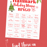 Hallmark Holiday Movie Bingo Printable Card For Extra Fun