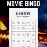 Halloween Movie Night Game Horror Movie Printable Bingo
