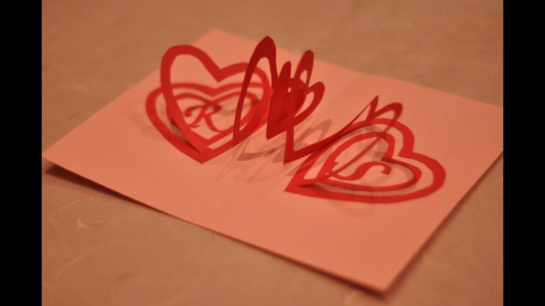 How To Make A Valentine s Day Pop Up Card Spiral Heart