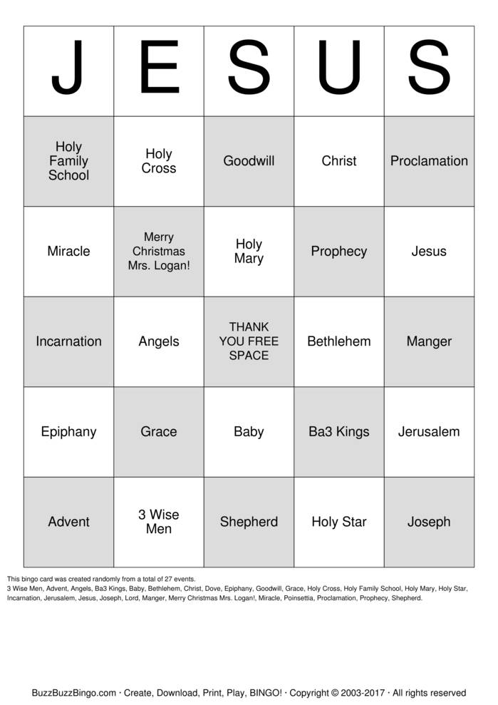Jesus Bingo Cards To Download Print And Customize 