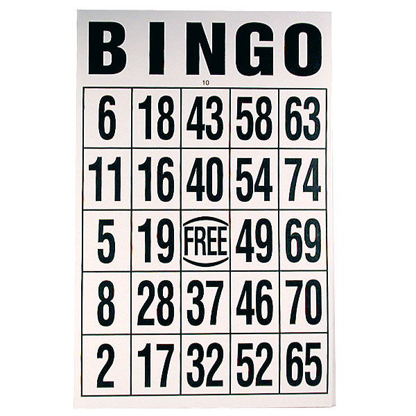 Jumbo Large Print Bingo Cards FREE Shipping