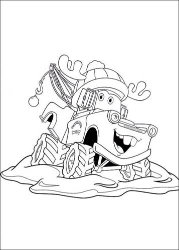 Kids n fun 5 Coloring Pages Of Cars Christmas