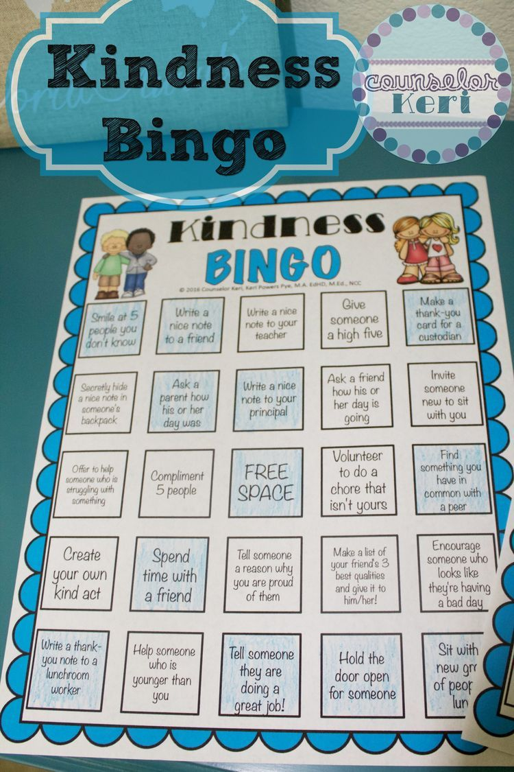 Kindness Bingo Kindness Lessons Social Emotional 