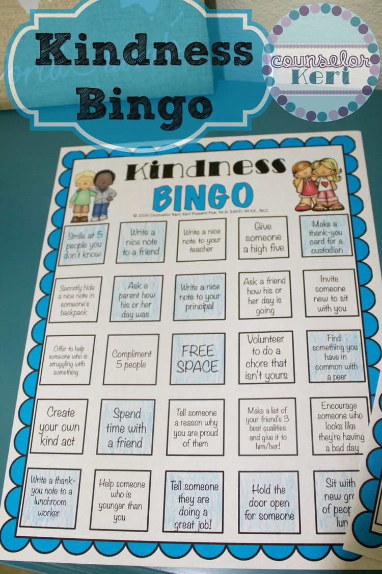 Kindness Bingo Kindness Lessons Social Emotional