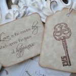 Love Quote Skeleton Key Wedding Favor Tags 10 Wedding