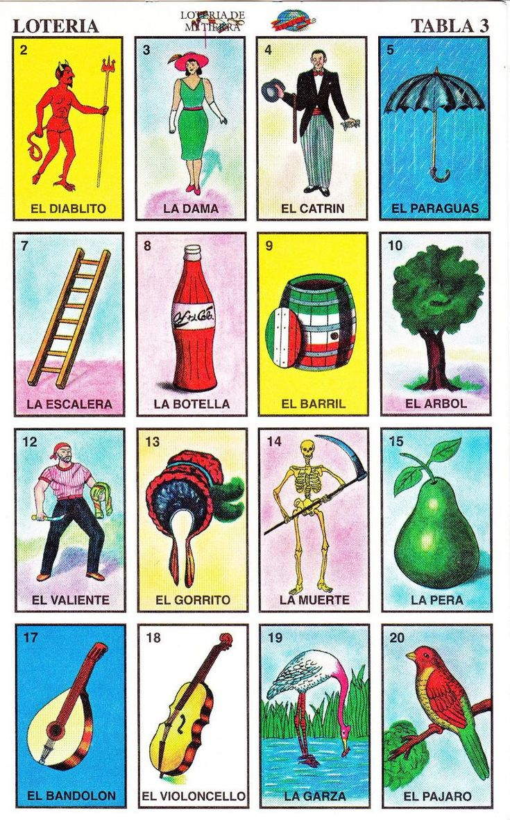 Mexican Loteria Cards The Complete Set Of 10 Tablas Etsy 