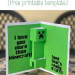 Minecraft Father s Day Card Minecraft Birthday Card Diy