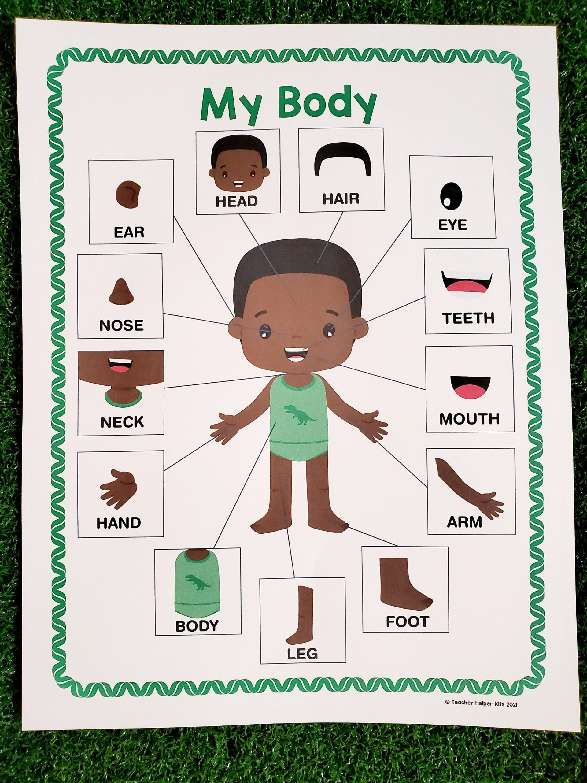 My Body Parts Poster Human Body Parts All About My Body Etsy