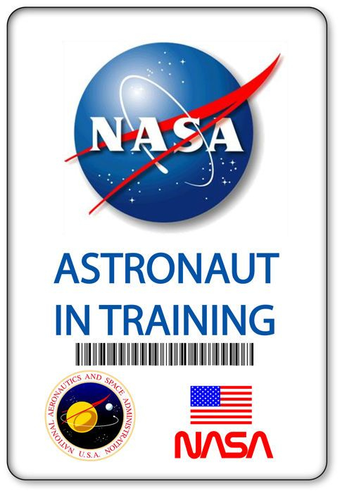 NAME BADGE HALLOWEEN COSTUME PROP NASA ASTRONAUT IN 