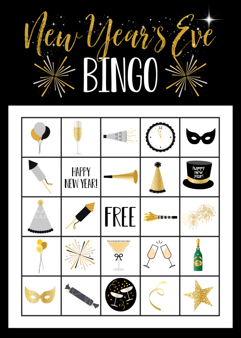 New Year s Eve Bingo Game Crazy Little Projects