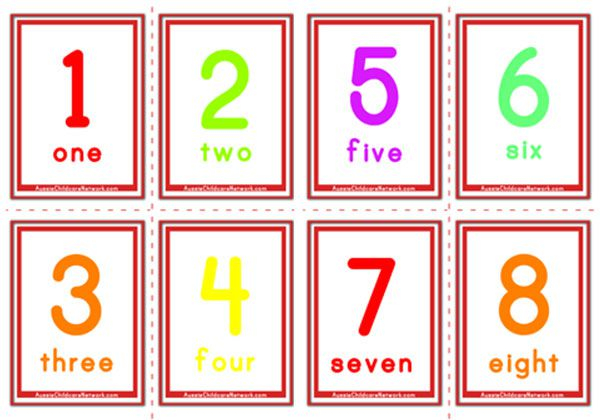 Number Flashcards Classic Numbers Aussie Childcare Network