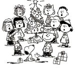 Peanuts Charlie Brown Christmas Coloring Page Coloring Sun