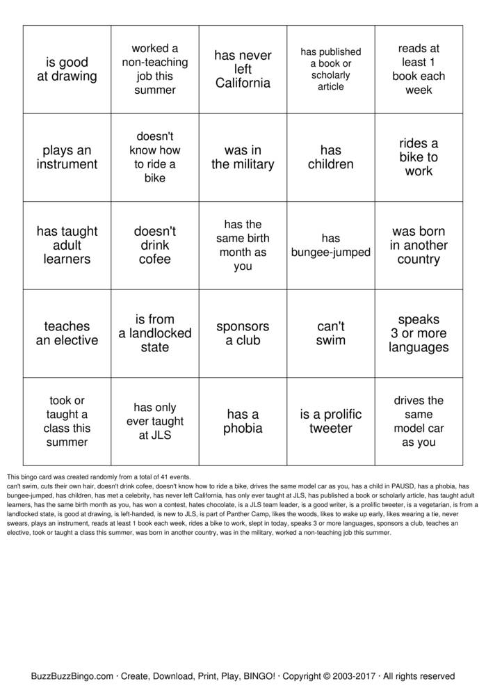 People Bingo Bingo Cards To Download Print And Customize 