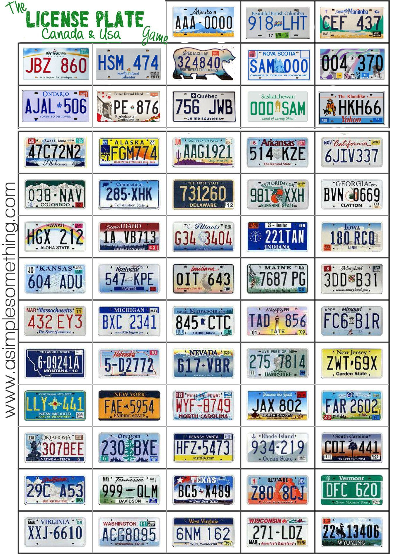 Play The License Plate Game On Your Next Road Trip Fun 