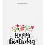 Printable Birthday Card Spring Blossoms Happy Birthday
