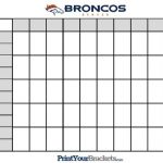 Printable Super Bowl Squares 50 Grid Office Pool