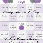 Purple Baby Shower Bingo Purple Baby Shower Game Printable