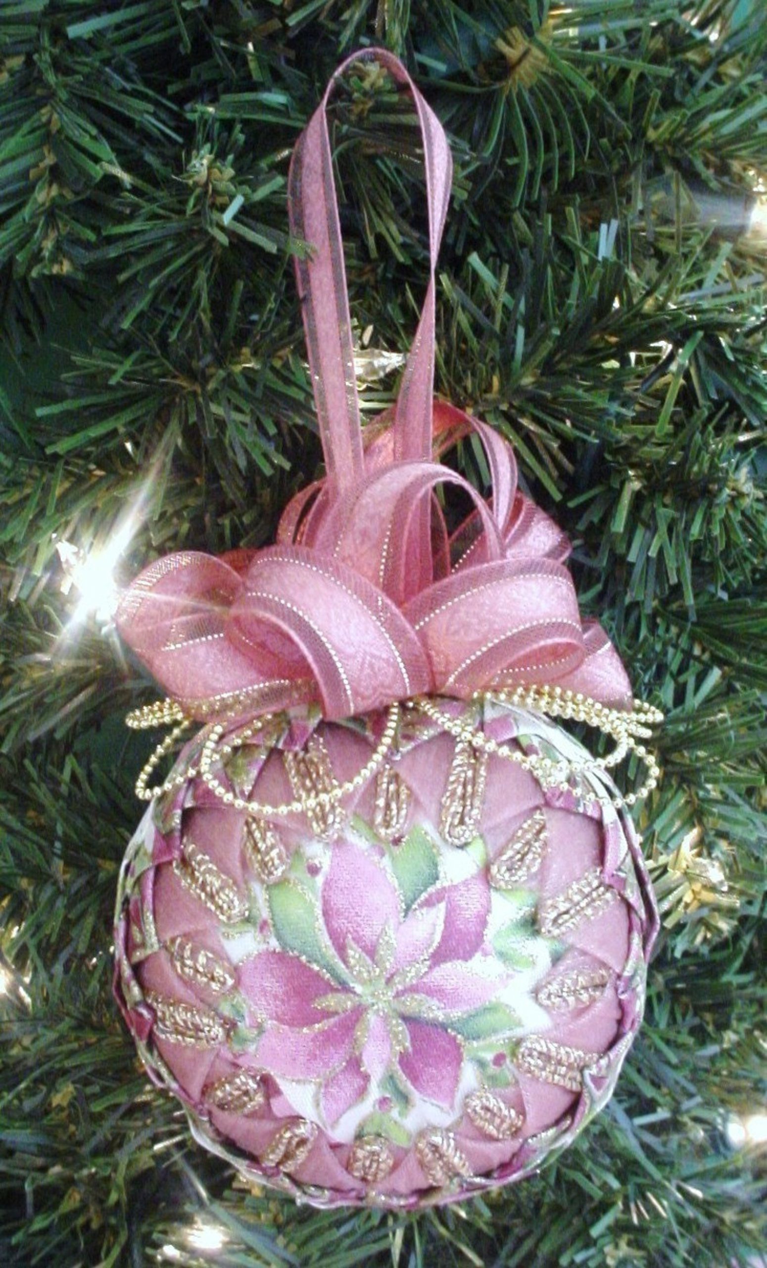 Quilted Christmas Ornament Pattern PDF Printable 