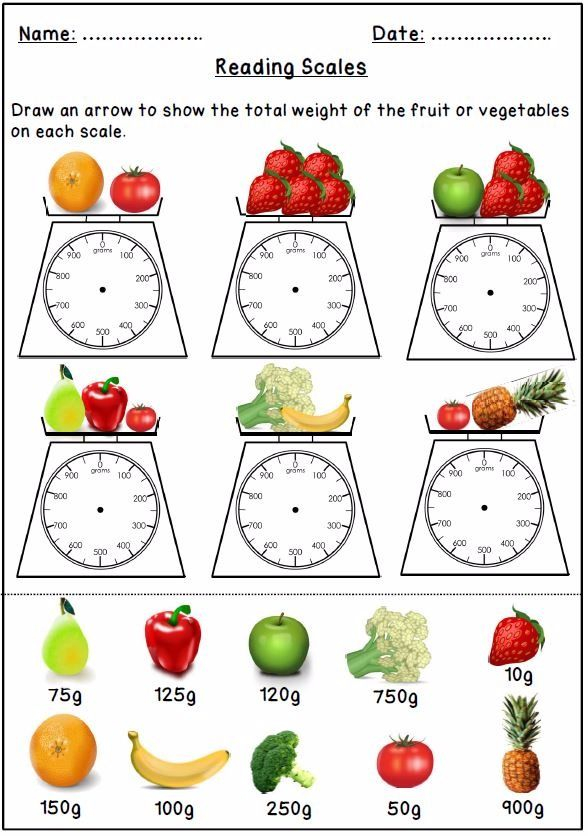 Reading Scales Activities Kids Math Worksheets Math 