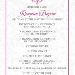 Rec program Wedding Reception Program Wedding Party