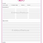Recipe Book Template Word Fresh Make Your Own Personalised