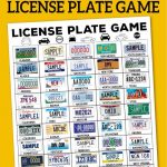 Road Trip License Plate Game Printable Paper Trail
