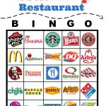 Road Trip Restaurant Bingo Free Printable Road Trip Fun