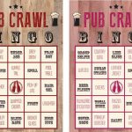 SALE Pub Crawl Bingo First Edition 6 Card Digital File