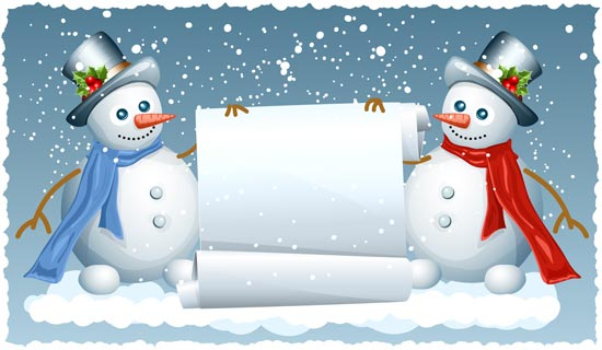 Snowman Vector Cards