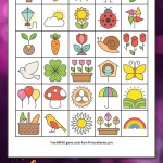 Spring BINGO Game Call Out Sheet FREE Printable Game