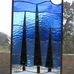 Stained Glass Panel Trees Listen To The Calm Etsy