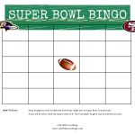 Super Bowl Bingo Printable