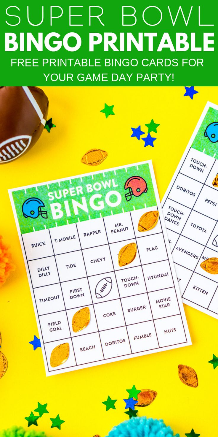 Super Bowl Bingo Super Bowl Bingo Super Bowl Bingo