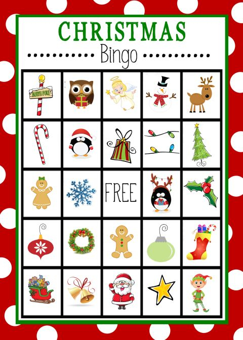 Thanksgiving Bingo Game Printable Christmas Bingo Cards