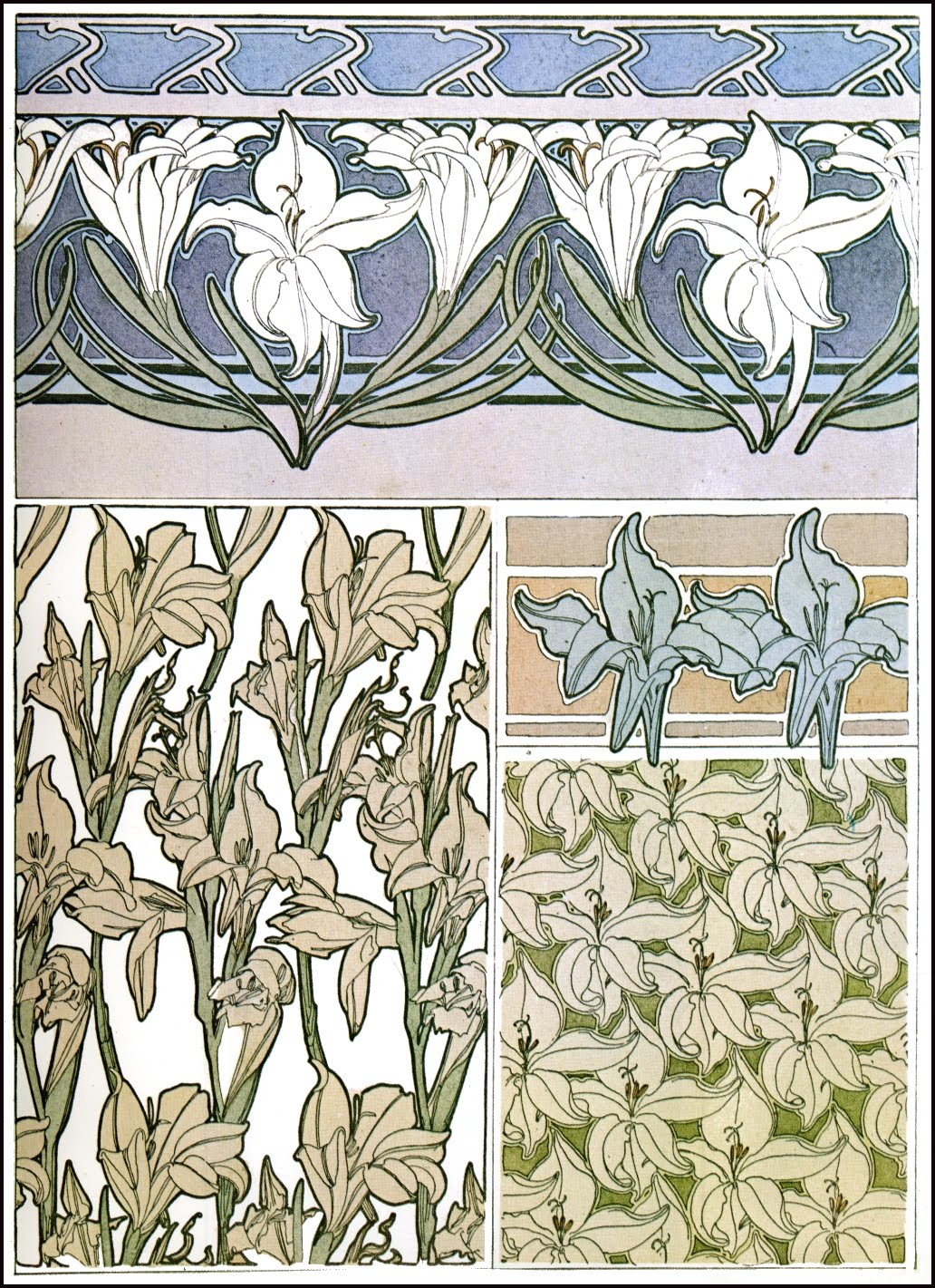 The Graffical Muse Some Beautiful Art Nouveau Patterns