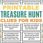 These Printable Treasure Hunt Clues For Kids Are A Fun And