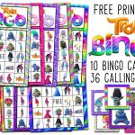 Trolls Free Printable Bingo Cards Trolls Birthday Party